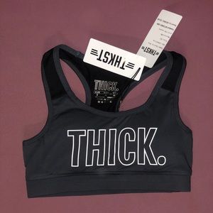 Low support sports bra “ Thick” logo